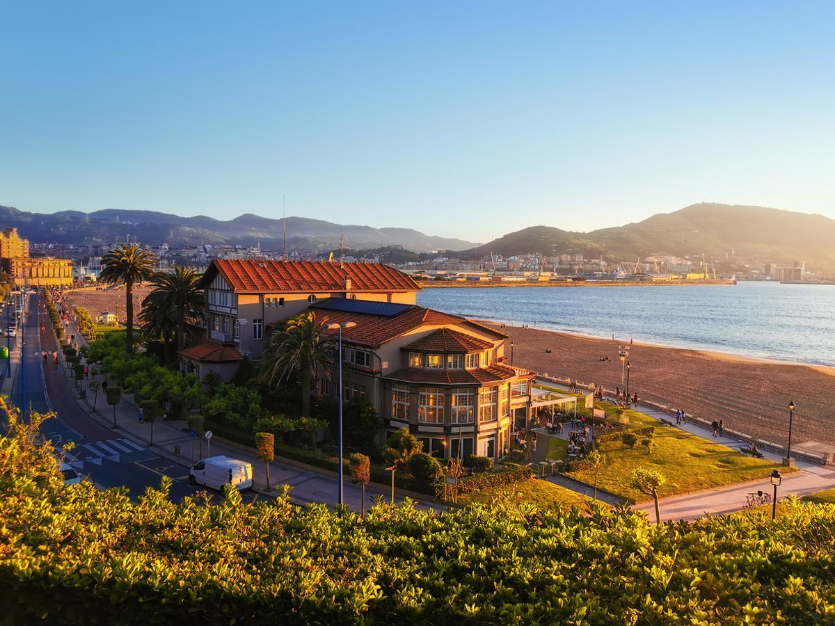 Vista de la playa de Ereaga en Getxo.