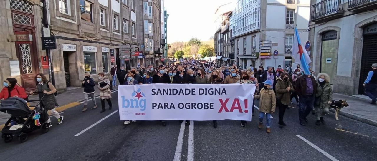 Los grovenses vuelven a hacerse notar en la manifestación de Santiago.