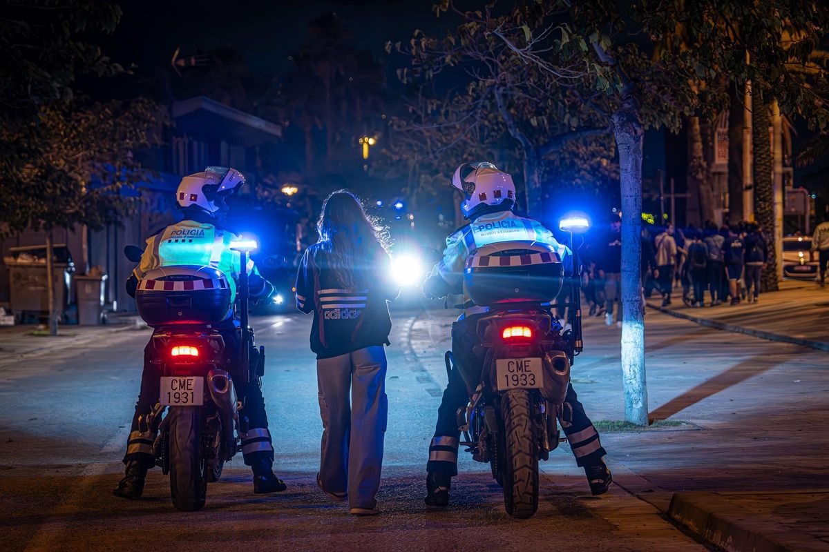El dispositivo de seguridad durante la noche de fiestas de La Mercè.