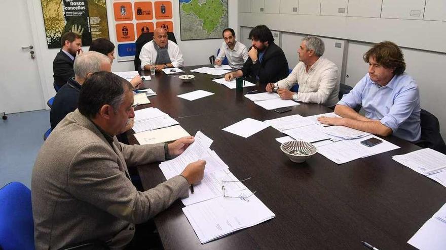 El alcalde de Oleiros, en primer pleno, durante un pleno del Consorcio.