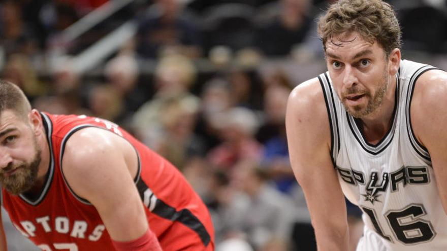 Pau Gasol, durante el partido contra los Raptors