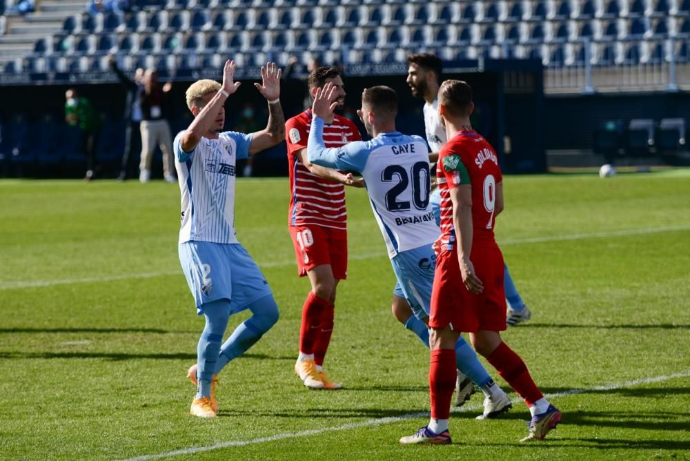 Partido de la Copa del Rey entre el Málaga CF y el Granada.