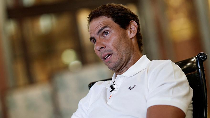 Rafa Nadal, en un momento de la entrevista.