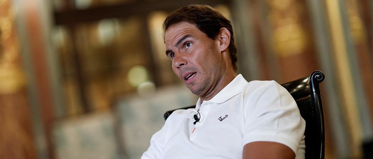 Rafa Nadal, en un momento de la entrevista.