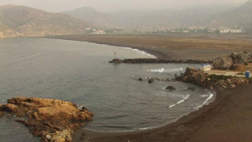 La bahía de Portmán, en La Unión, en una imagen tomada recientemente.