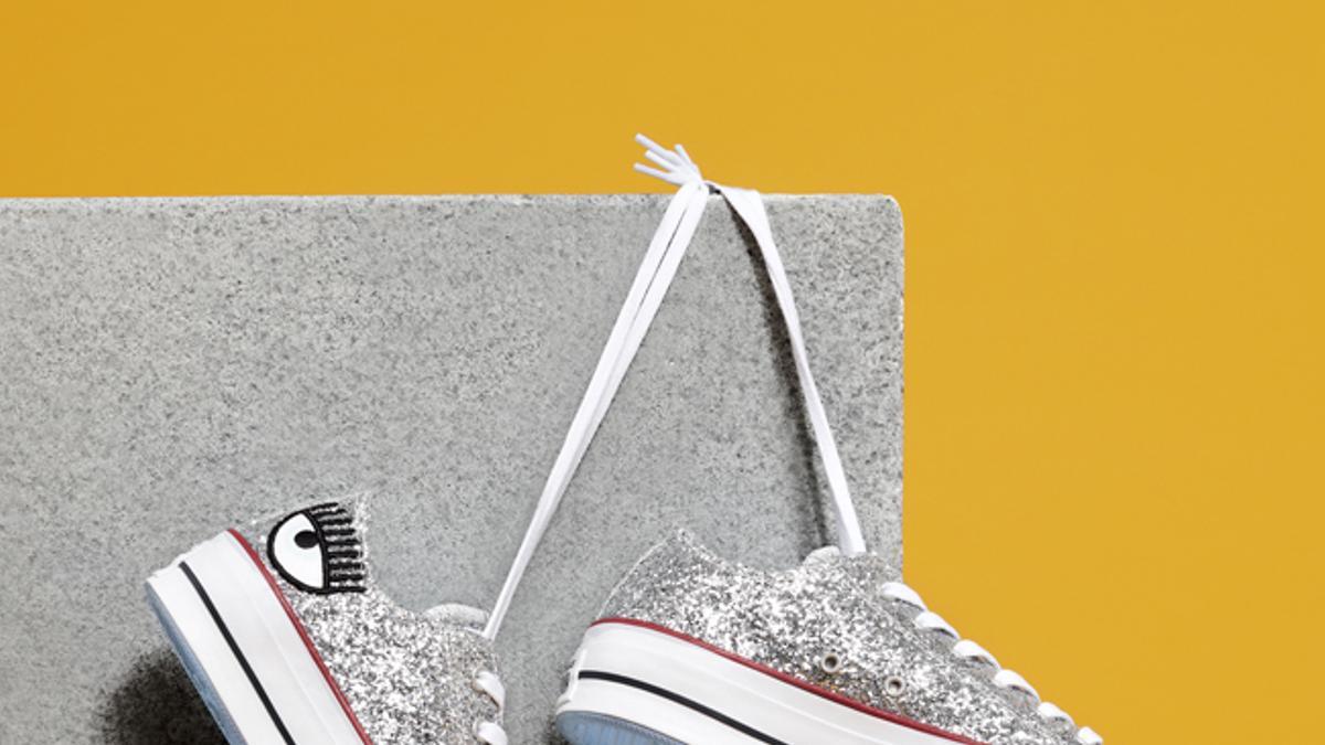 Deportivas bajas con purpurina de Chiara Ferragni para Converse