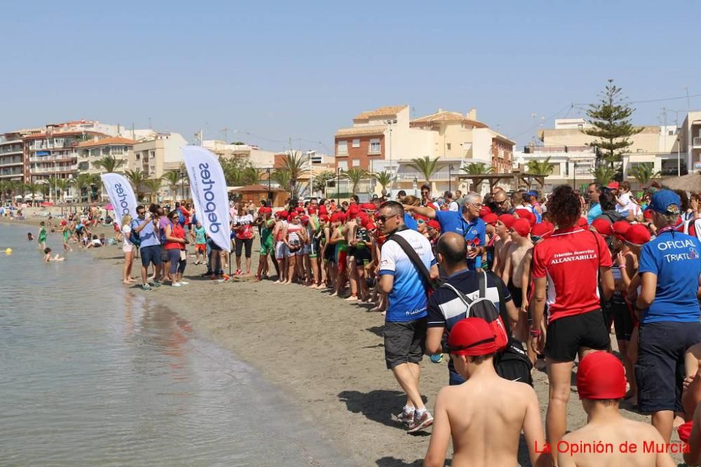 Final de triatlón de deporte escolar