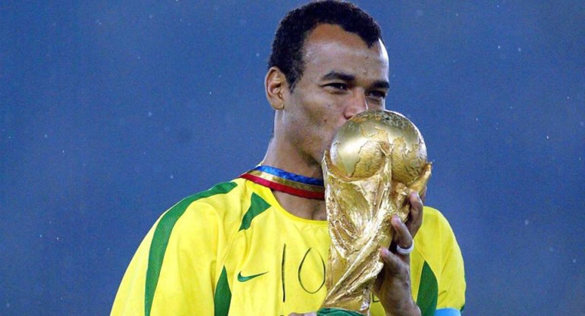 Cafú, campeón del mundo en 2002