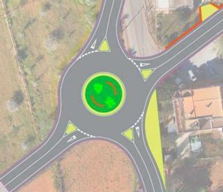 Obras en Ibiza: Una rotonda para dar seguridad al tráfico en el cruce de la carretera de Benirràs
