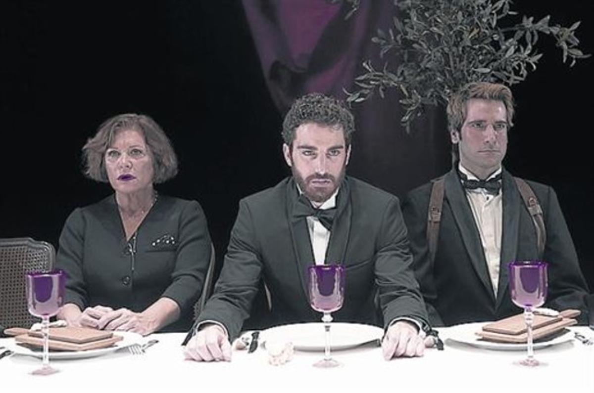 Mercè Aránega, Rubèn de Eguia i Ricard Farré, a l’últim sopar.