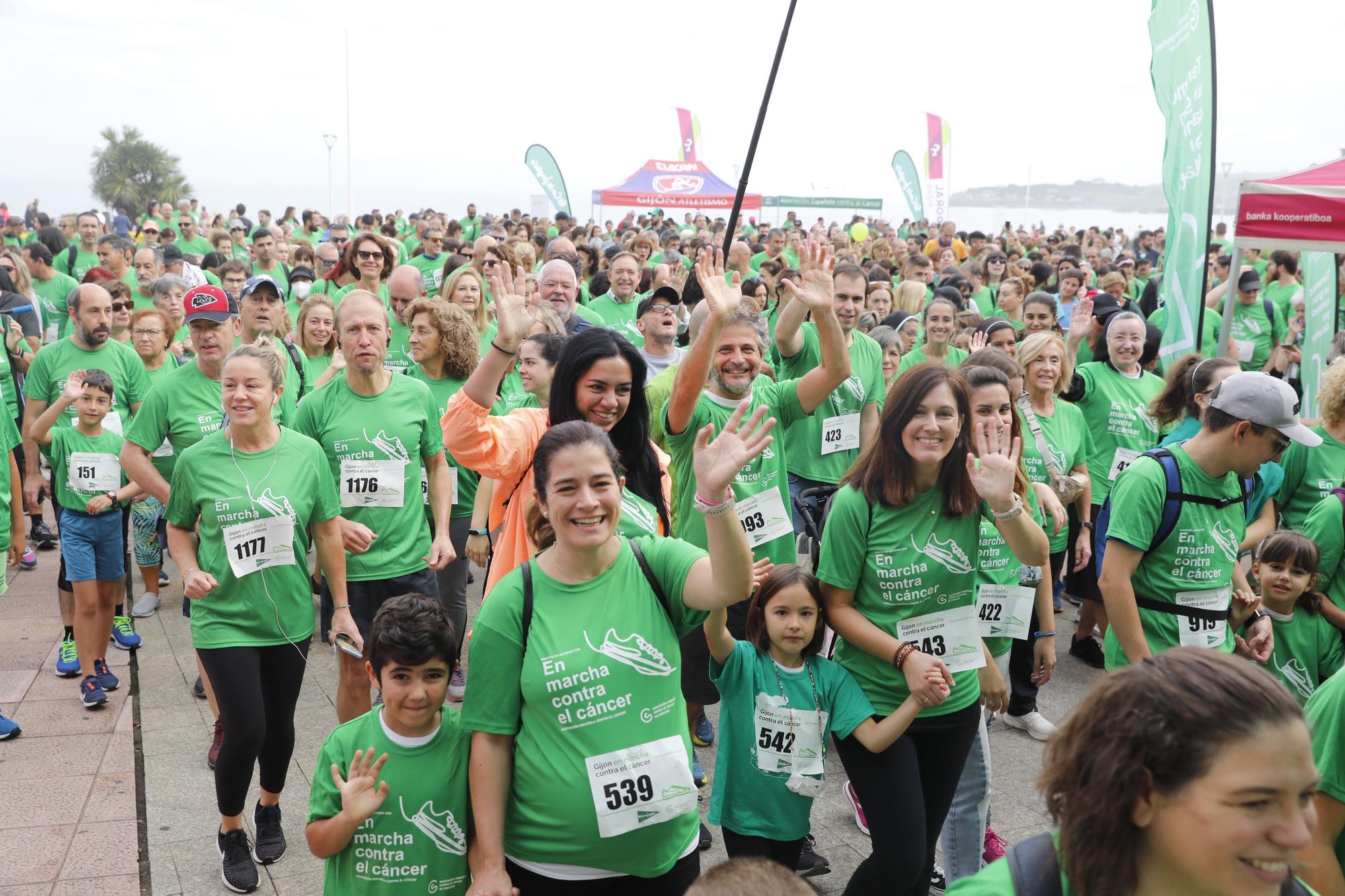 Marcha contra el cáncer en Gijón