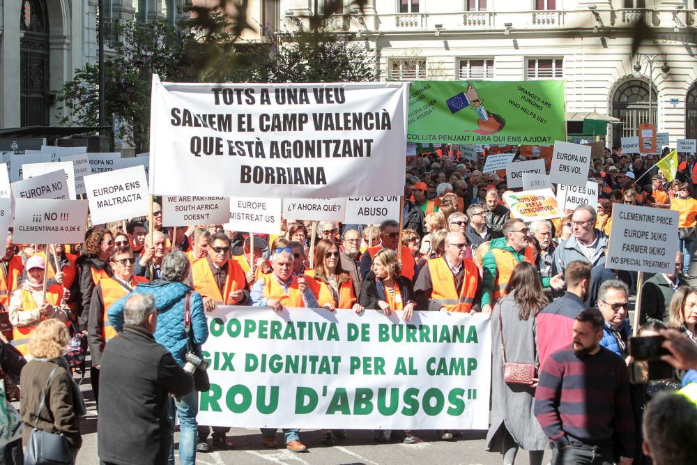 Manifestación en defensa del sector citrícola