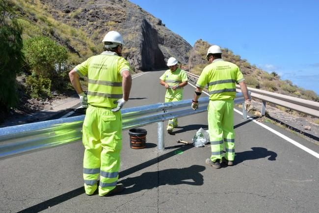 El Cabildo vuelve a cerrar la carretera entre La Aldea y El Risco