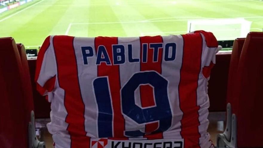 La camiseta de Pablo, en el Wanda.