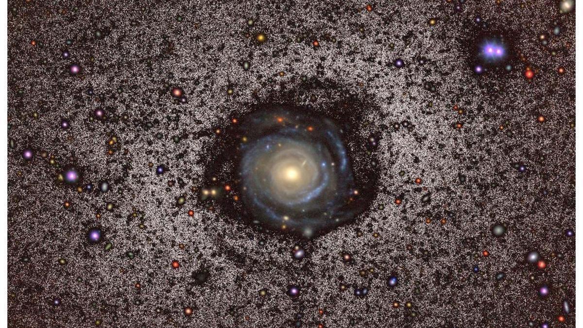 Imagen de la galaxia Malin 2 captada por el telescopio que tiene el IAC en el Teide.