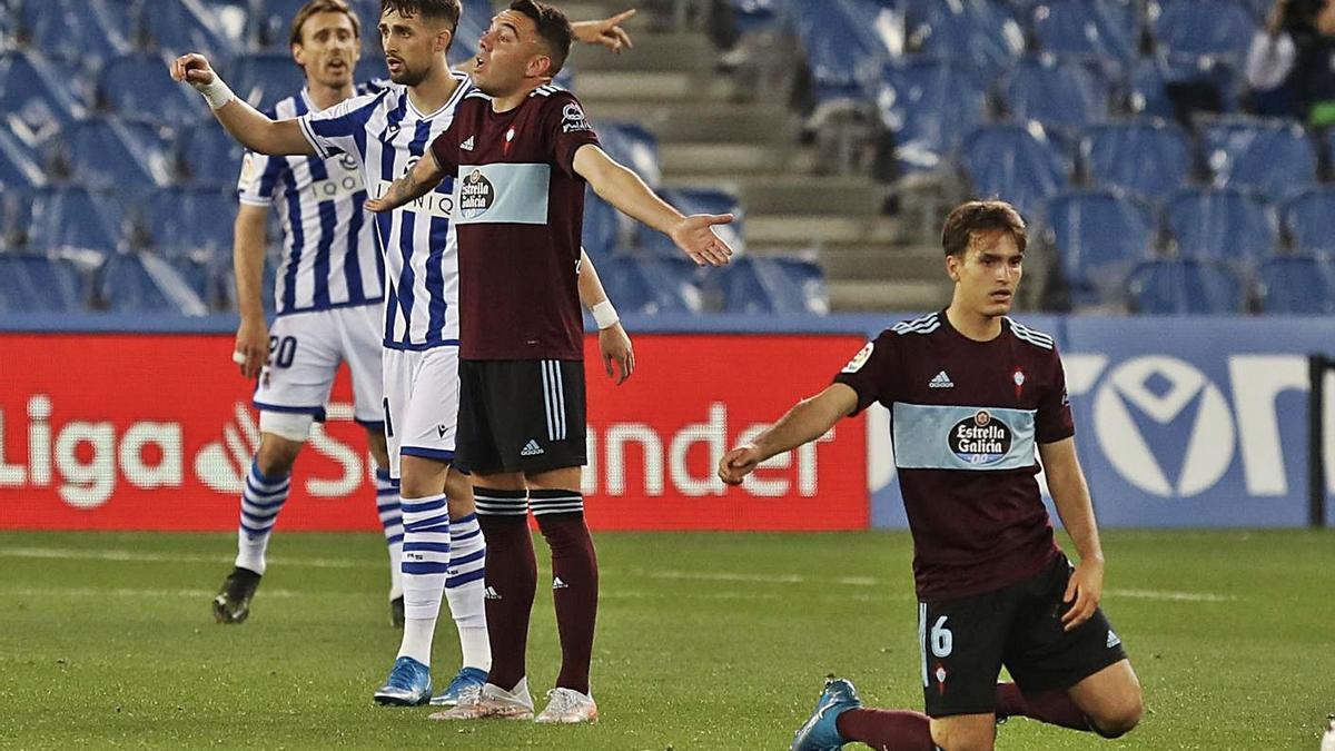 Aspas y Denis Suárez, en la última visita del Celta al Reale Arena.  |  // LOF