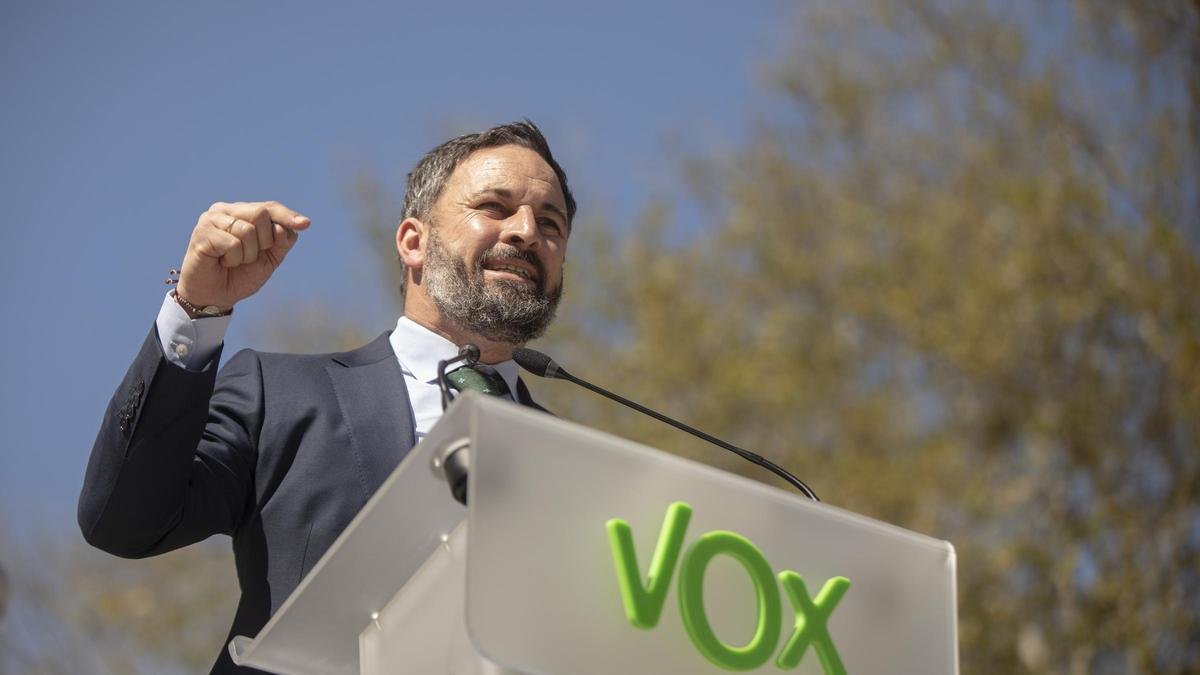 El presidente de Vox, Santiago Abascal.