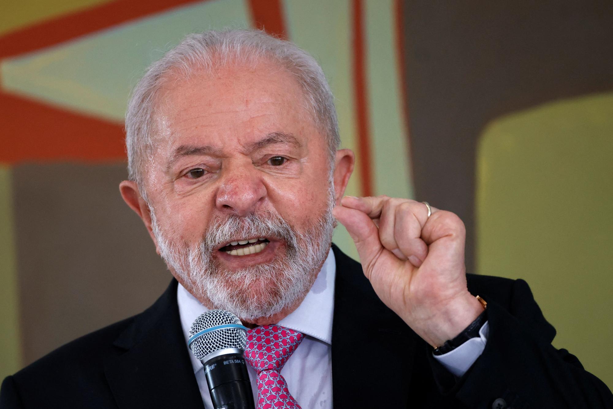 El presidente de Brasil, Luis Inácio Lula da Silva, durante una intervención en el palacio presidencial este jueves.