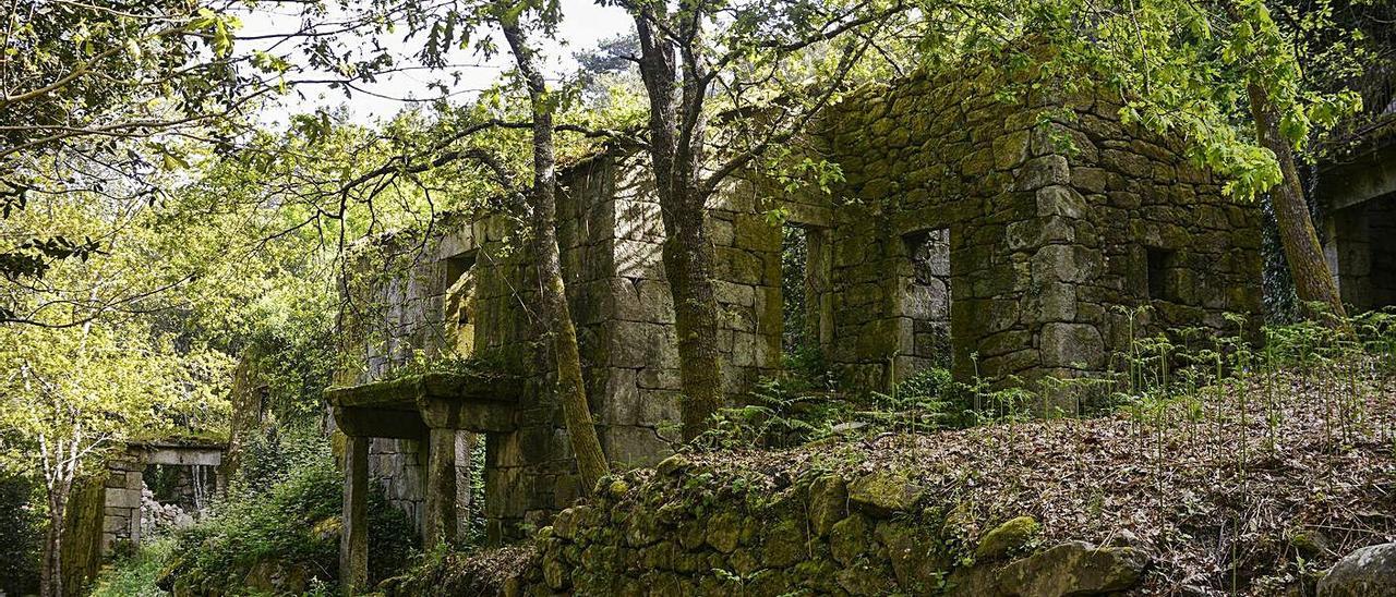 Aldea de A Barca en Cortegada, que el concello cede hace años a precio cero para restaurar.  | // BRAIS LORENZO