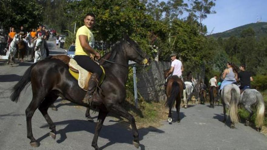 Ruta cabalar realizada en Moaña. / A. IRAGO