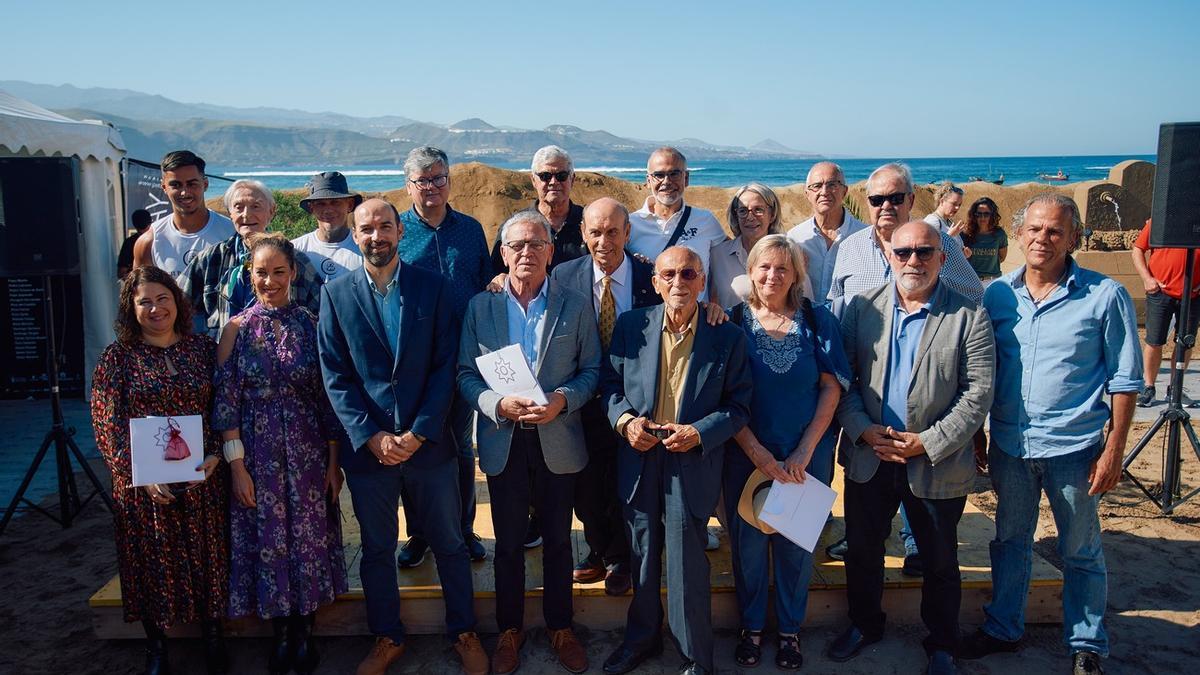 Imagen del acto celebrado este miércoles en la playa de Las Canteras.