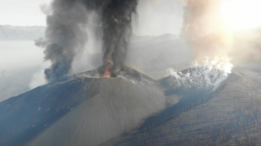 Cráter del volcán de La Palma