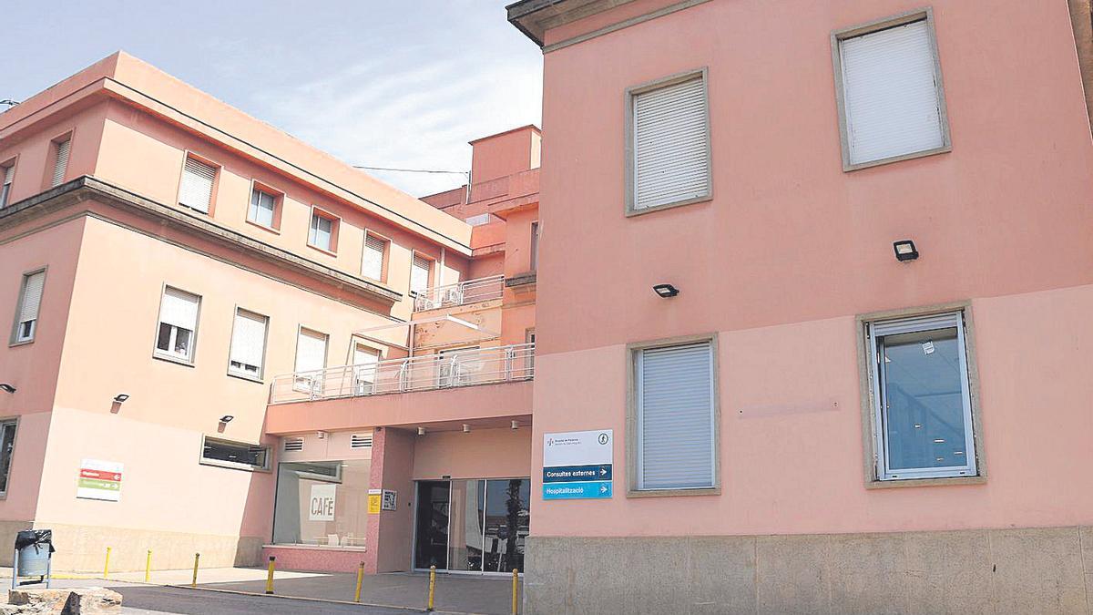 Pla general de la façana de l'hospital de Palamós