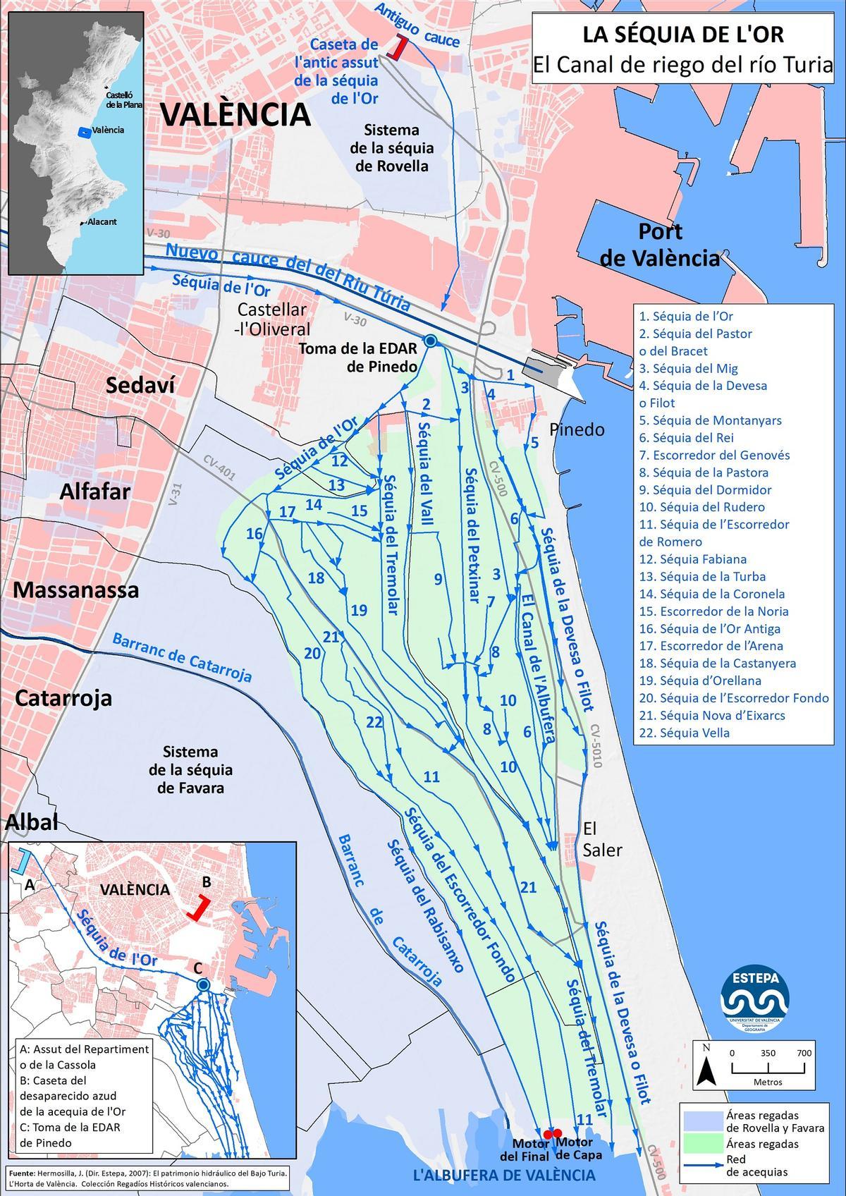 La Séquia de l'Or. El Canal de riego del río Túria.