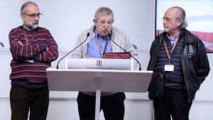 Miembros de Jubilados de Macosa-Alstom y de la comisión contra el amianto de la FAVB.
