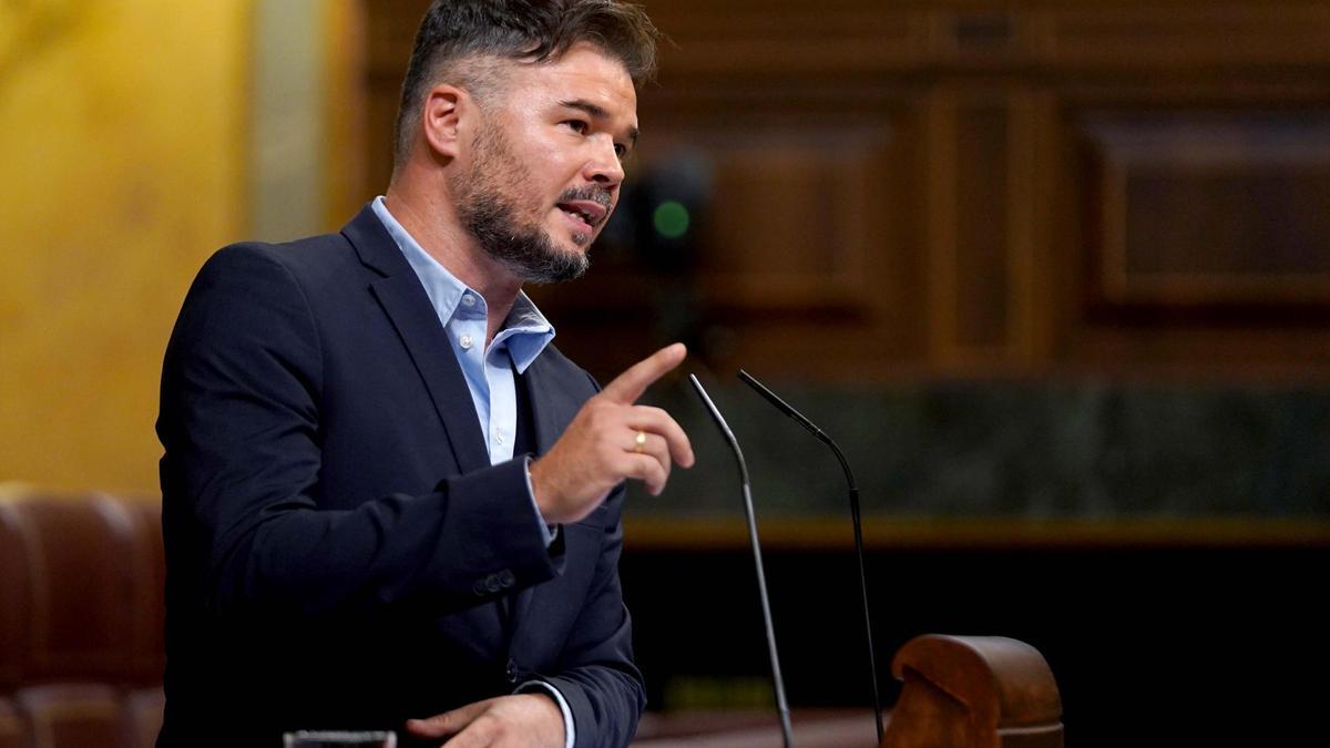 Pleno del Congreso de los Diputados , en la imagen Gabriel Rufián.