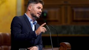 Pleno del Congreso de los Diputados , en la imagen Gabriel Rufián.