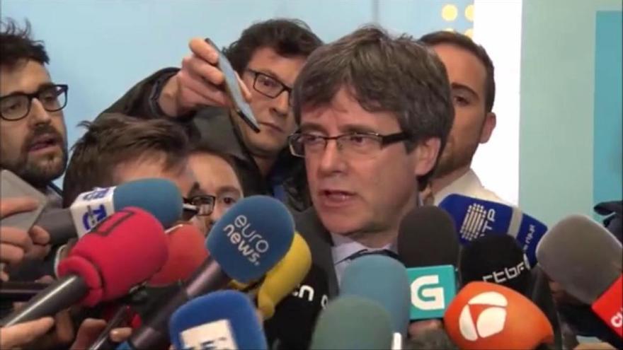 Declaracions de Torrent i Puigdemont després de la reunió de Brussel·les