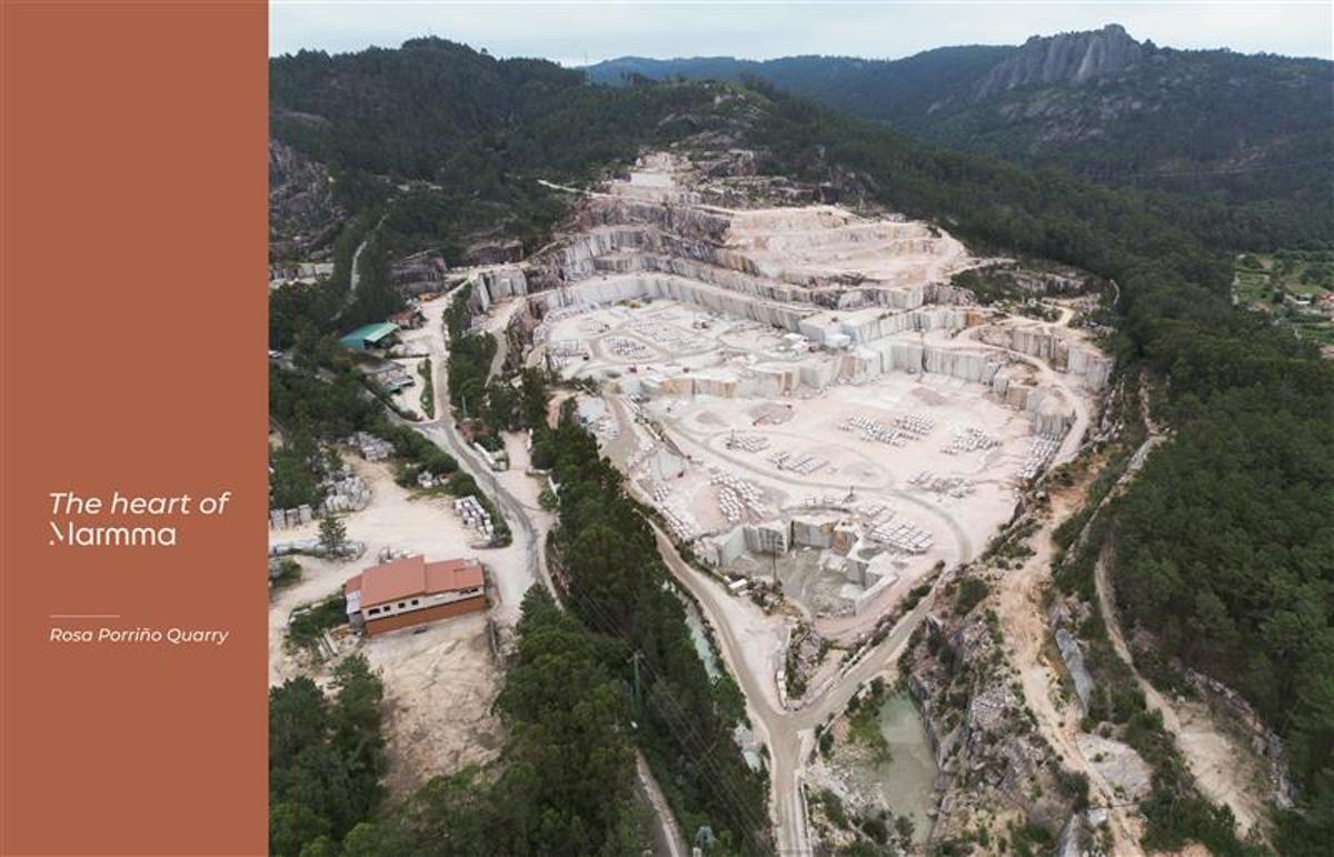 Cantera de granito «Rosa Porriño» de Marmma.