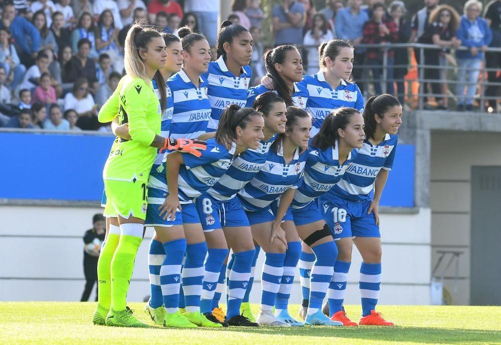 El equipo coruñés, superior, golpea tras el descanso con tantos de Peke, Gaby y Maya Solo el todopoderoso Barça, que hoy visita Huelva, puede igualar sus 13 puntos.