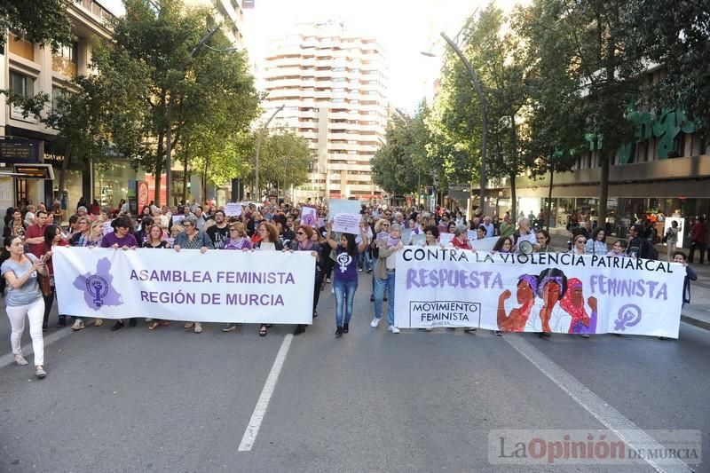 Manifestación contra la violencia patriarcal en Murcia