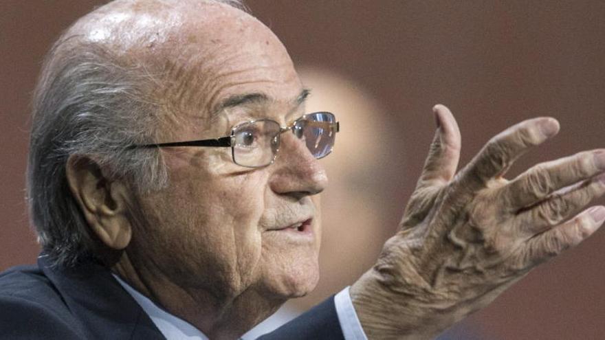 Blatter durante su discurso en el Congreso de la FIFA.