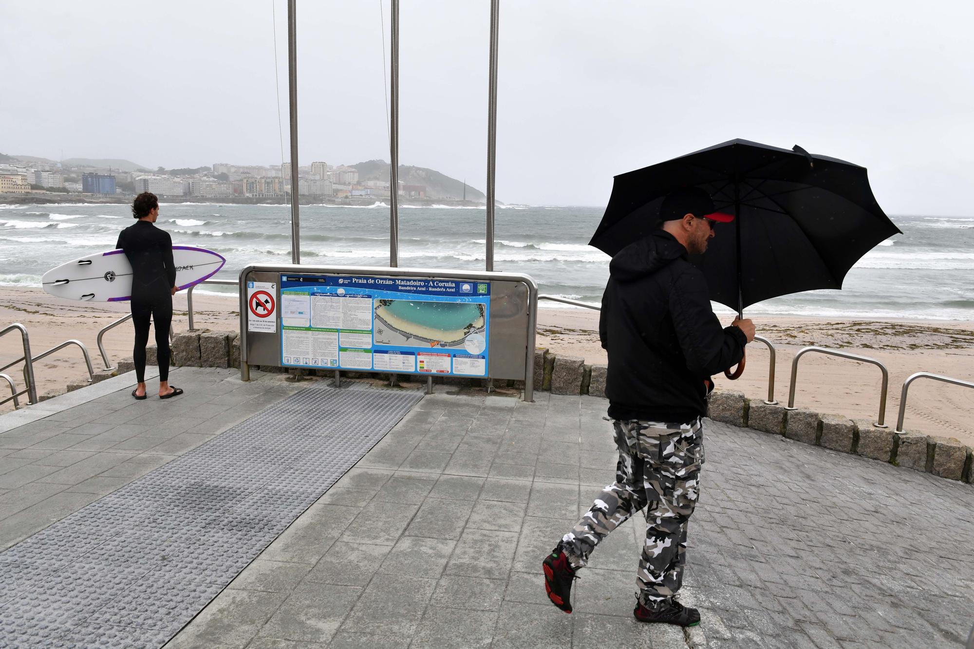 Minitemporal en A Coruña en pleno mes de junio