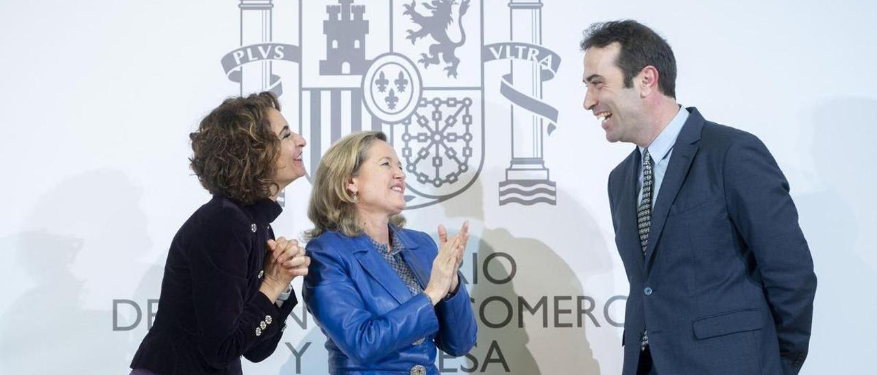 María Jesús Montero, Nadia Calviño y Carlos Cuerpo.
