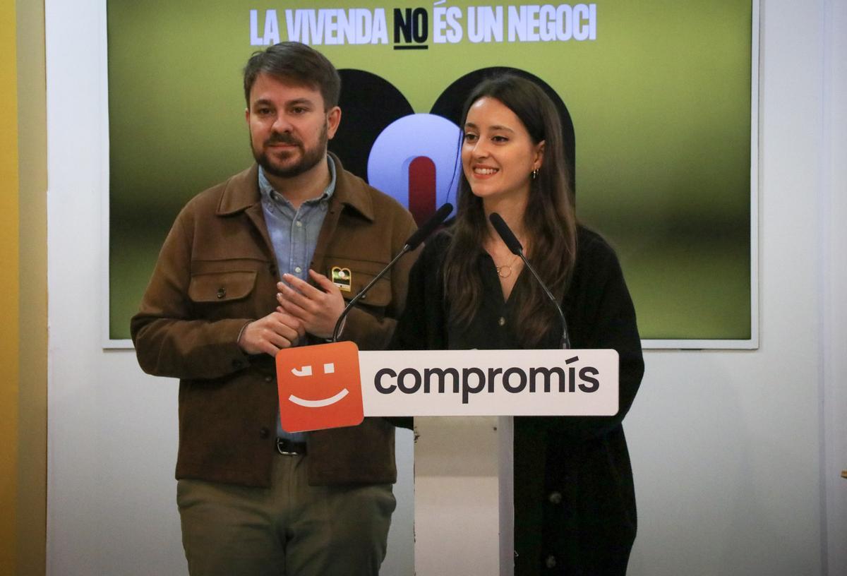 Alberto Ibáñez y MJ Calabuig presentan la campaña de vivienda de Compromís.