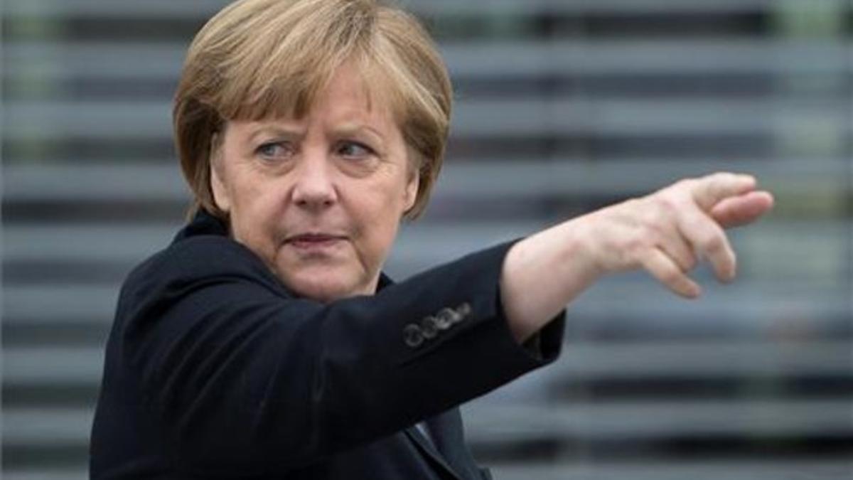 Merkel, durante una reciente rueda de prensa.