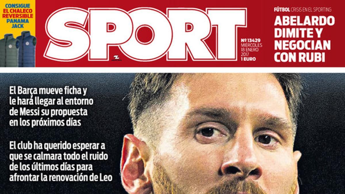 La portada de SPORT de este miércoles