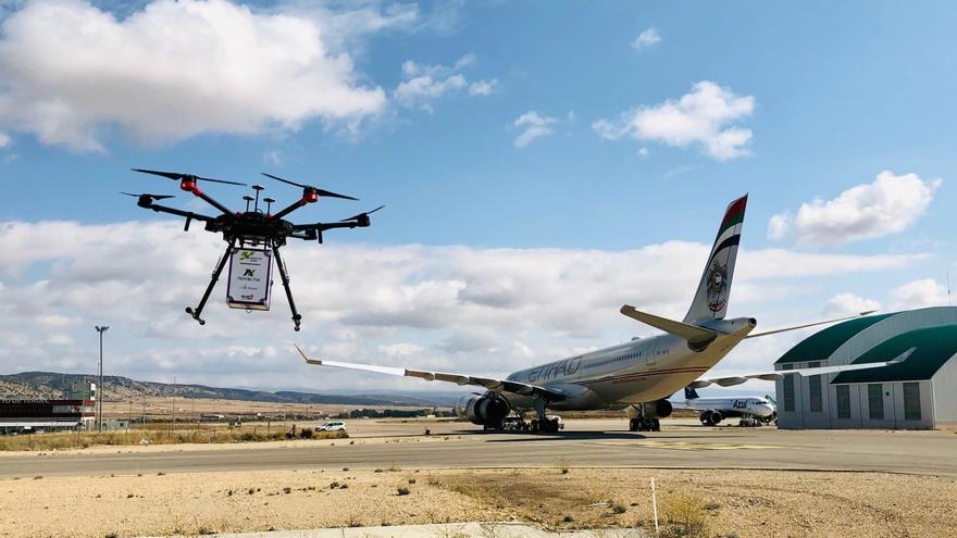 Así es el proyecto para transportar medicamentos mediante drones en Aragón