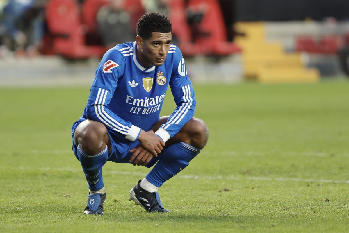El centrocampista del Real Madrid Jude Bellingham, durante el partido de la jornada 12 de LaLiga EA Sports que Rayo Vallecano y Real Madrid.