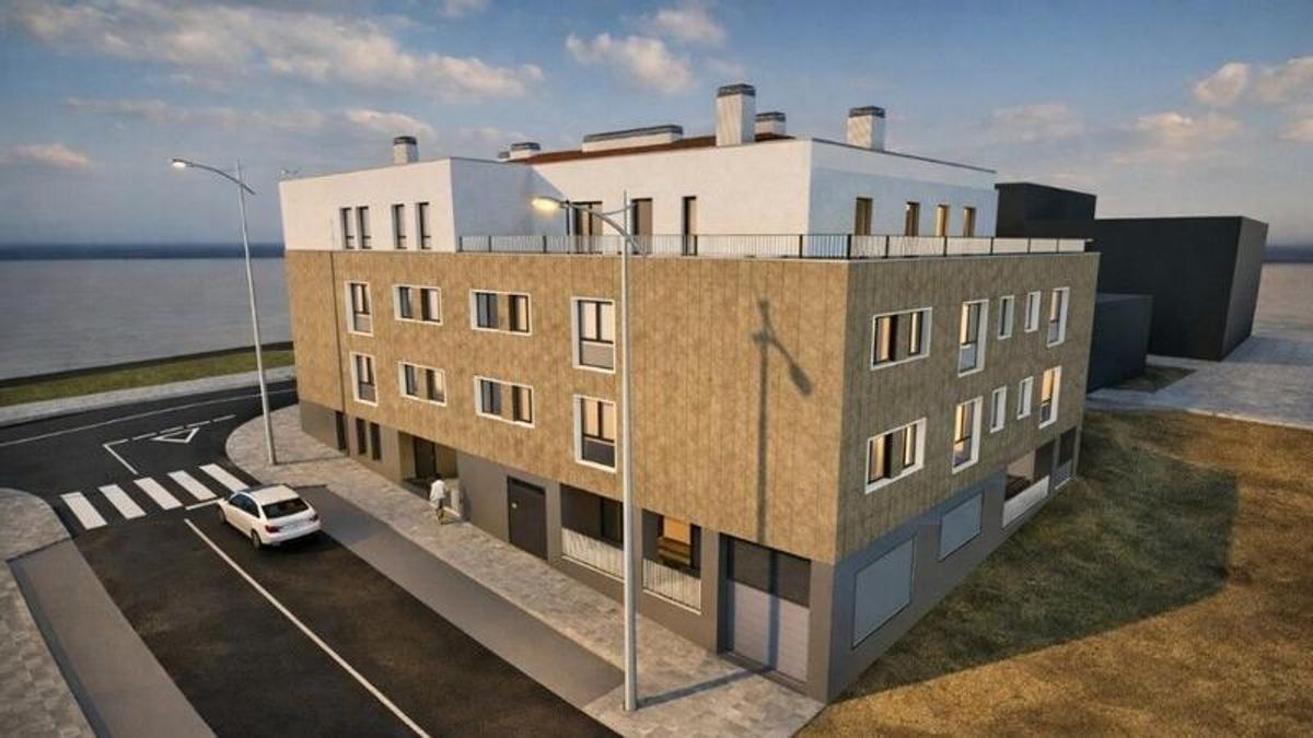 Recreación virtual del edificio proyectado en Lalín.