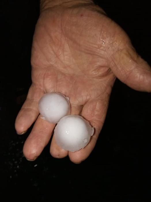 La DANA se despide con granizo en las pedanías de Lorca