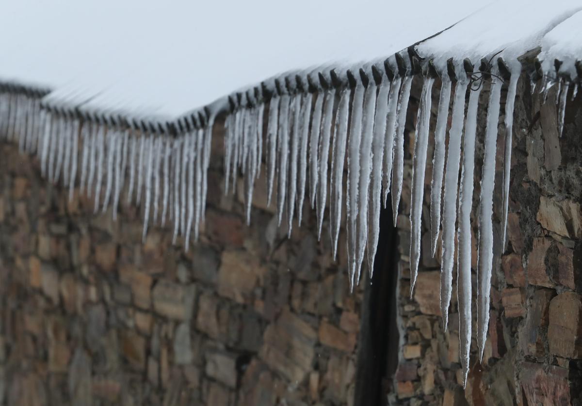 Nieve en la comarca del Bierzo.