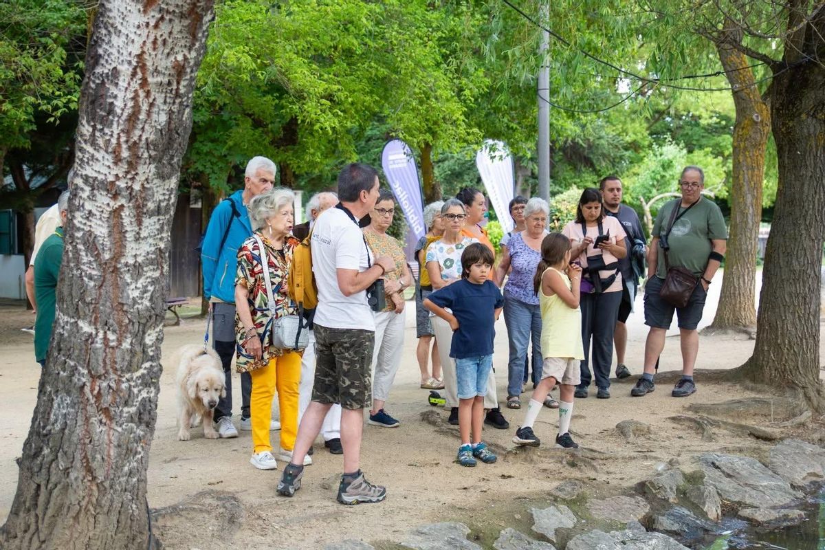 Un moment de la visita al parc de l'estany