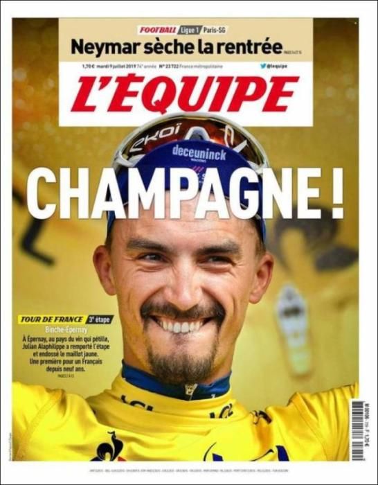 Portada L'ÉQUIPE martes 9 de julio 2019