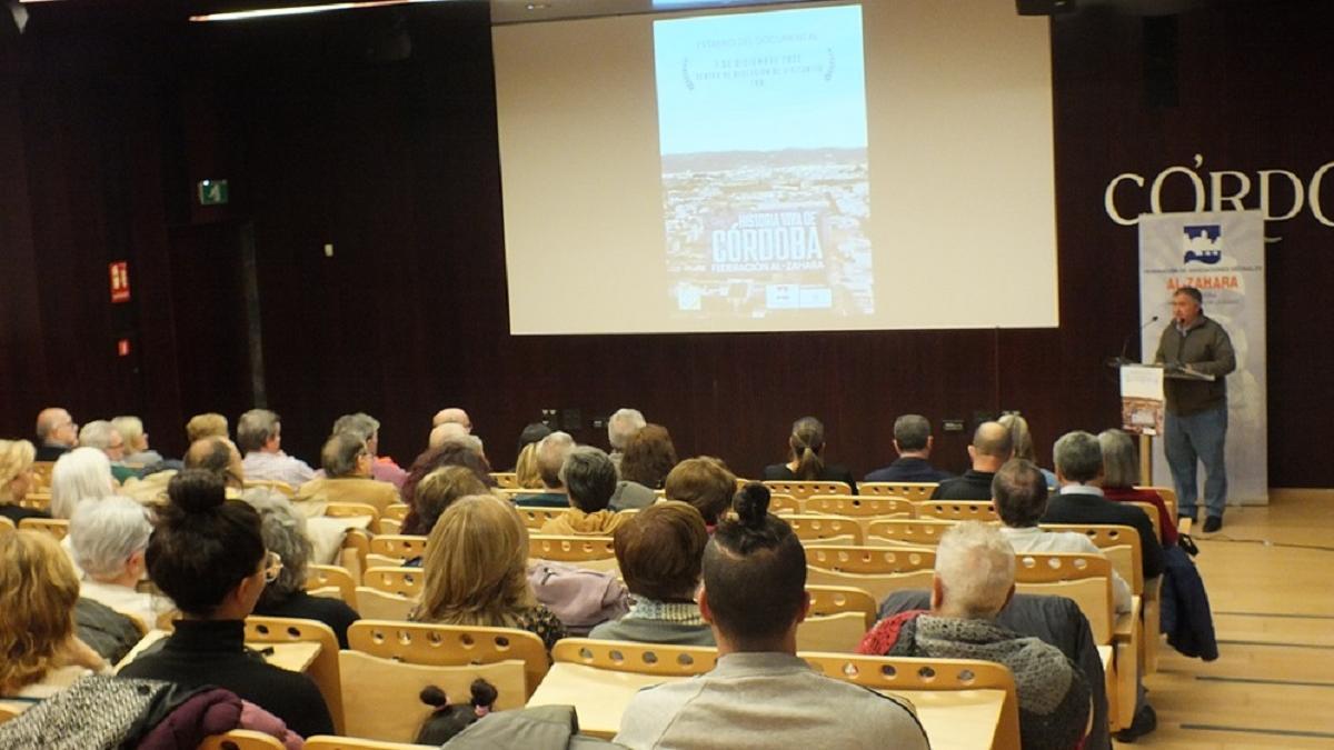Presentación, en el año 2022, de la primera parte del documental 'Historia viva de Córdoba'.