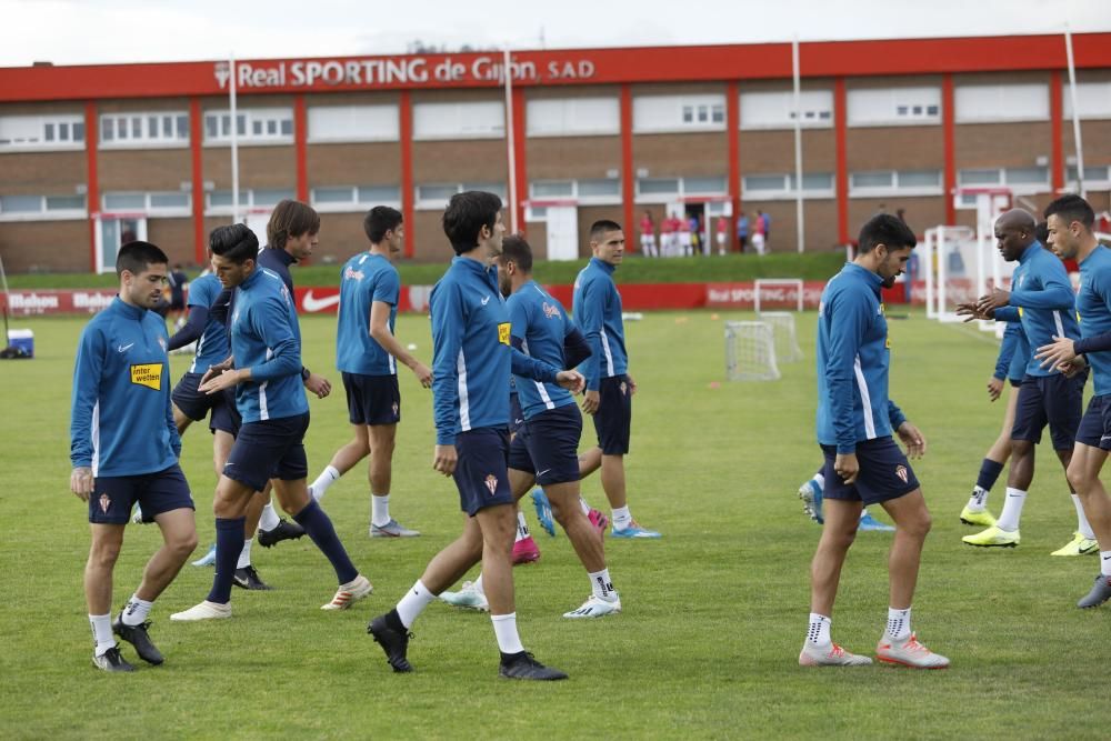 Entrenamiento del Sporting en Mareo.